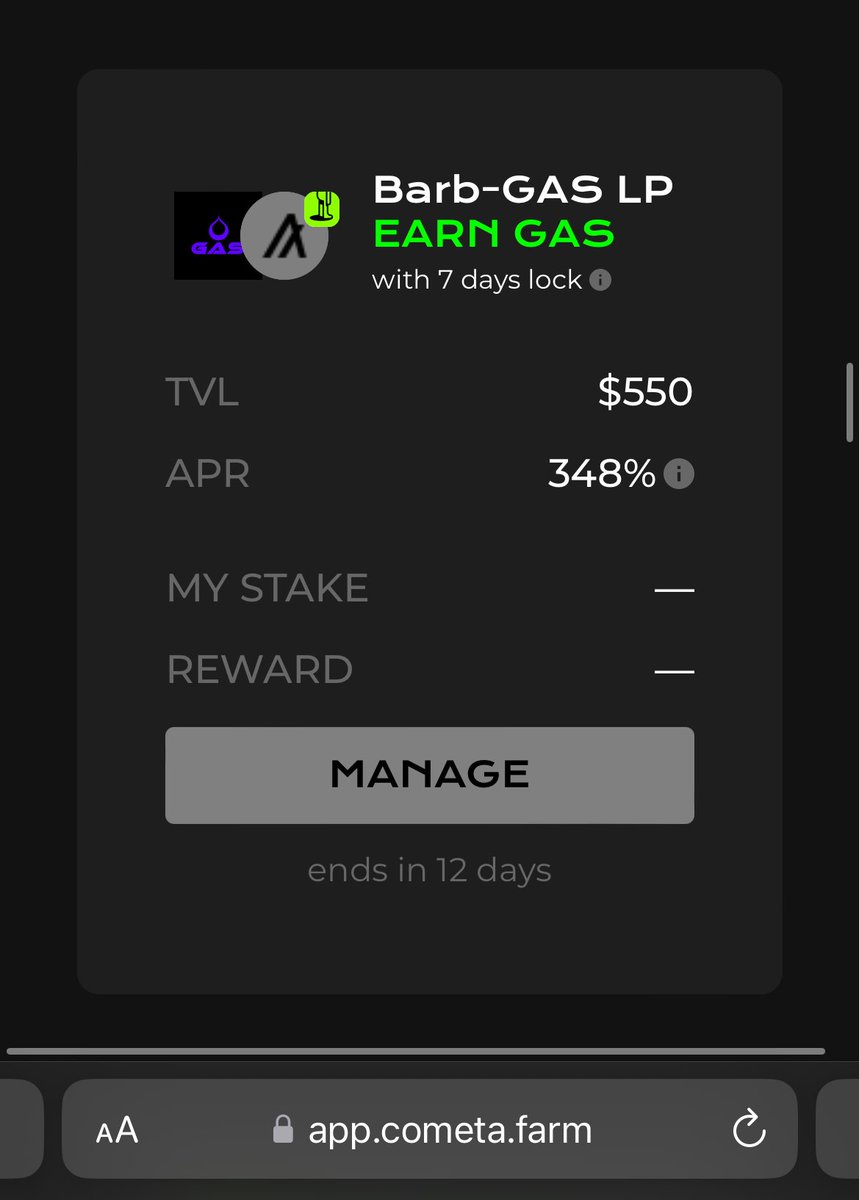 TucanTribe's tweet photo. $GAS | $BARB 348% APR
Only on cometa https://t.co/Nm0zc7scfx
#NfT #Algorand #TTribe #NeverSleep https://t.co/9VddmKP979