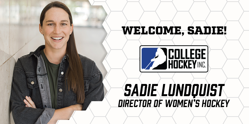 collegehockey's tweet photo. College Hockey Inc. has hired its first-ever director of women's hockey. 

Welcome to the team, @SadieLundquist! 

🔗: https://t.co/l92h99DMau https://t.co/jTgh8GIZz3