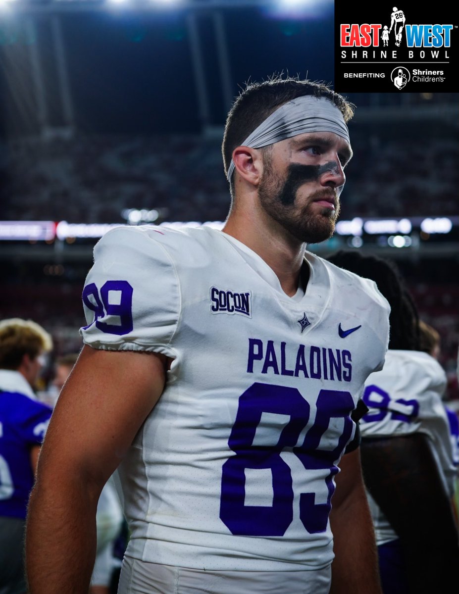 #ShrineBowlBound ✅ TE Mason Pline (@masonpline) from @PaladinFootball has officially accepted his invitation to play in the 2024 East-West @ShrineBowl! #FUAllTheTime | #ShrineBowlWhosNext😎