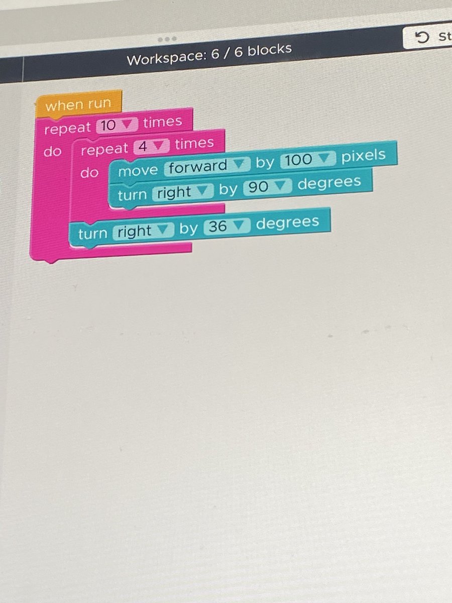 BroomfieldsJnr's tweet photo. Mrs Leigh was very impressed with 4LJโs coding skills today. Theyโve created algorithms which create some complex shapes! Well done. #broomfieldsmaths #broomfieldscomputing #broomfieldsyear4 https://t.co/GLv4GBjl3s
