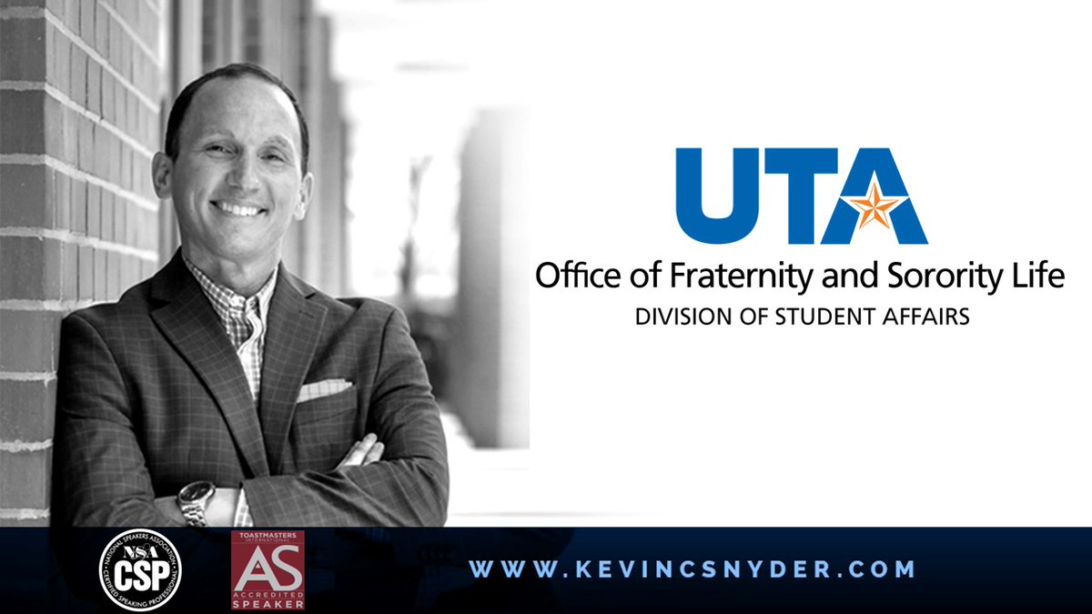 kevincsnyder's tweet photo. Honored to be keynoting at UT-Arlington this weekend to help their fraternity and sorority student leaders launch into 2024!  SHOUT OUT to @UTAFSL for coordinating such a powerful student event and to @CAMPUSPEAK for making this happen! https://t.co/SvRQFhZv5o