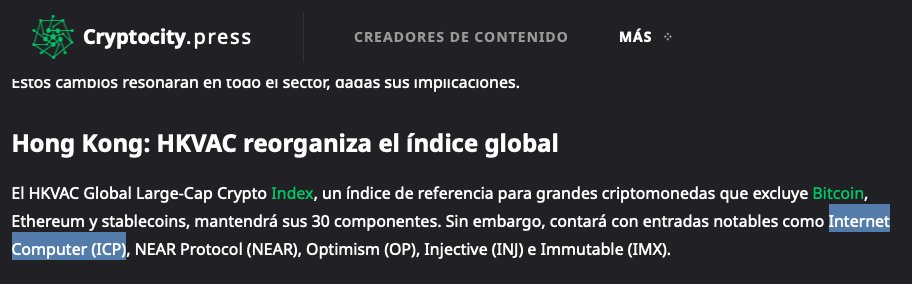 The Hong Kong Virtual Asset Consortium removed #XRP from its global index and included #ICP.

According to 'First they ignore you, then they laugh at you, then they fight you, then you win.'

Have we won already?

'Hong Kong: HKVAC Reorganizes the Global Index

The HKVAC Global