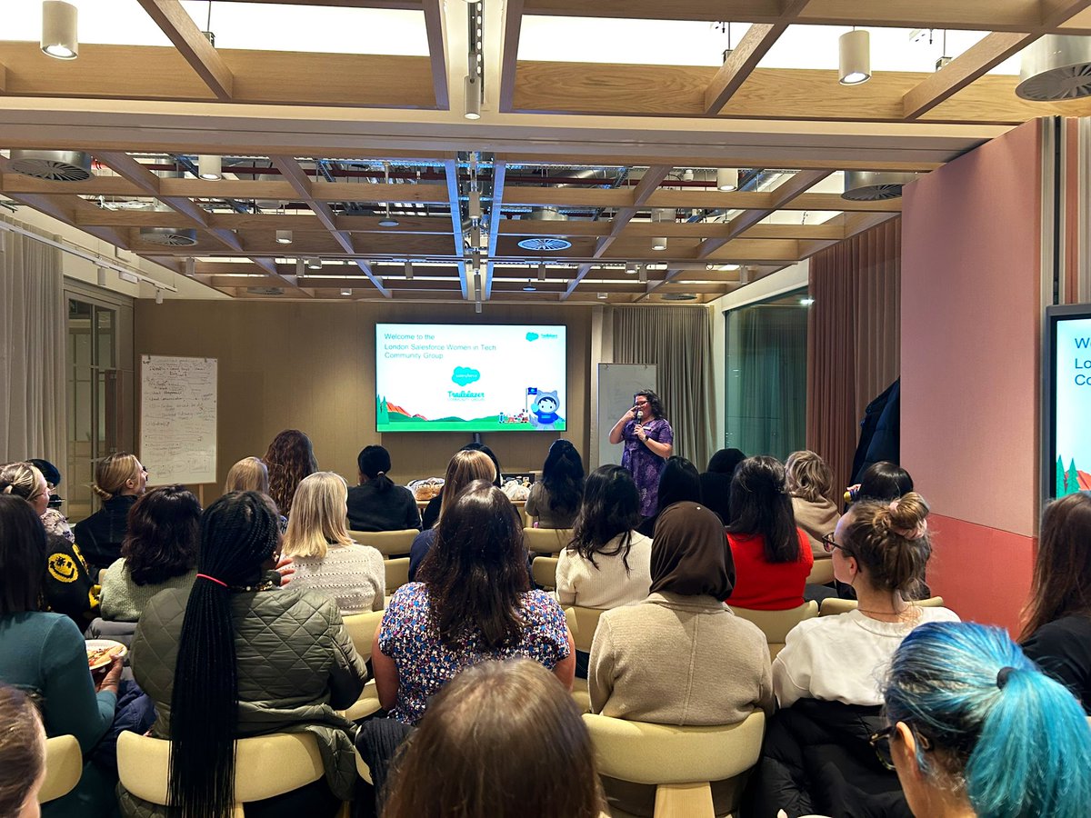 Packed room for <a href="/LonSFWiT/">London Salesforce Women in Tech</a>