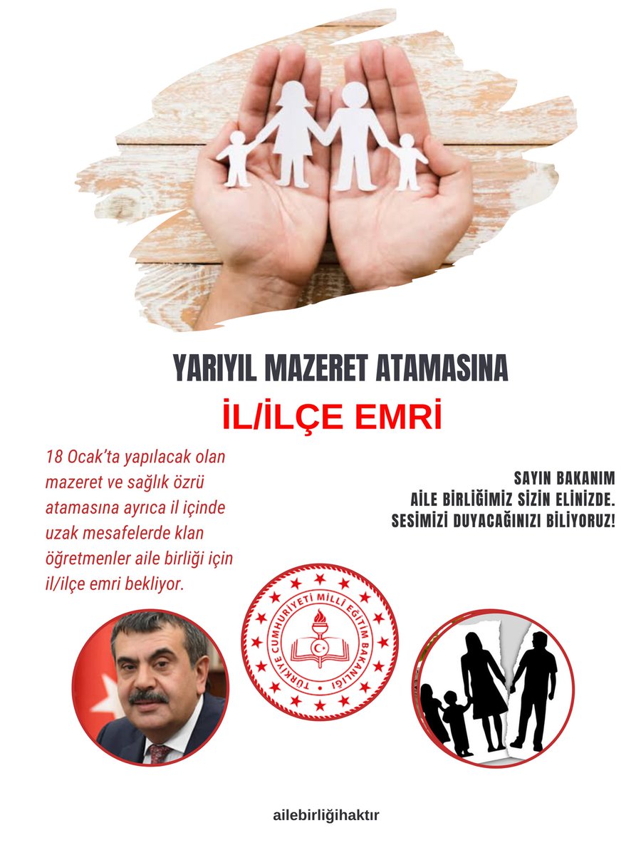 1kitap1sanat's tweet photo. İlveilce Emrisart
Sayın @ProfDemirtas 
Lütfen sesimiz olun. 
Öğtemrneler aylardır maddi manevi büyük bir yükün altında. 
Aile birliğimizin sağlanması için il ve ilçe emri şart. https://t.co/6ANOubC8Kk