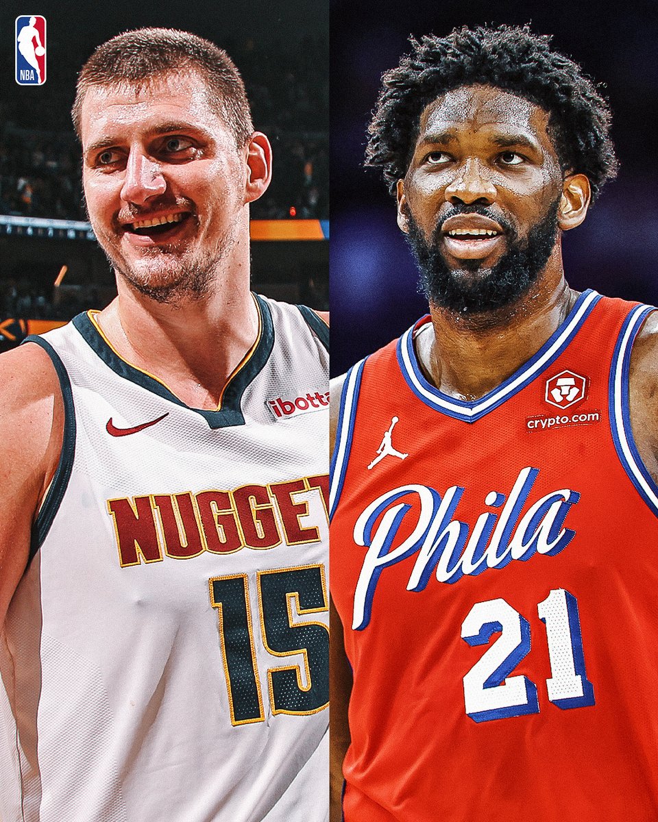 Joel Embiid has posted 30+ PTS and 10+ REB in 16 straight games.

Nikola Jokic is averaging a near 25+ point triple-double.

The two big men have won the last three #KiaMVP awards.

It's JOKIC vs. EMBIID tonight at 7:30pm/et on TNT