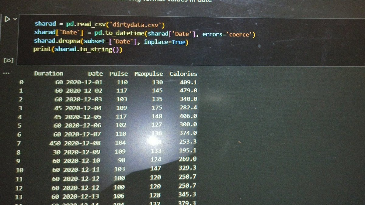 Prabhav_9252's tweet photo. Day 3:-
Learned Data Cleaning in Pandas including how to drop Null Values in a dataset and also how to correct date format in dataset
Today also attended the live master class today about Data Analysis using Tableau
#30daysofcode #30daysofdataanalysis
#python https://t.co/HBvD2he29E