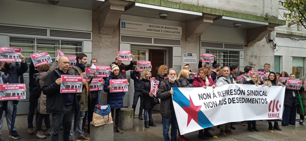 galizaCIG's tweet photo. 📌A CIG mobilízase para reclamar a nulidade do despido da súa candidata no centro de día #Agarimo de #Vigo

🗣️A central denuncia que se trata dun claro caso de #represiónsindical por parte da dirección da empresa, que recoñeceu a improcedencia no #SMAC

ℹ️ https://t.co/tQRuUjOXIL https://t.co/8dW0oyPjIo