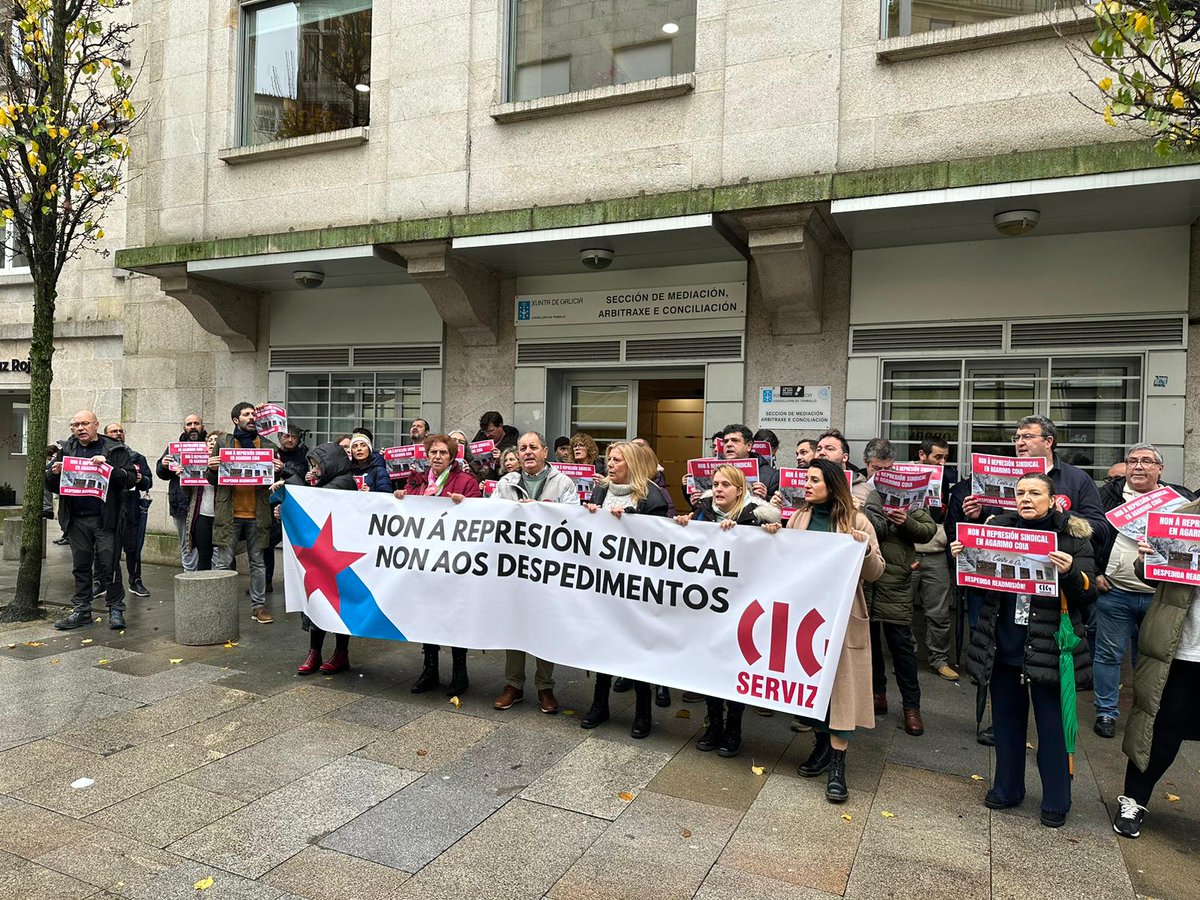 galizaCIG's tweet photo. 📌A CIG mobilízase para reclamar a nulidade do despido da súa candidata no centro de día #Agarimo de #Vigo

🗣️A central denuncia que se trata dun claro caso de #represiónsindical por parte da dirección da empresa, que recoñeceu a improcedencia no #SMAC

ℹ️ https://t.co/tQRuUjOXIL https://t.co/8dW0oyPjIo