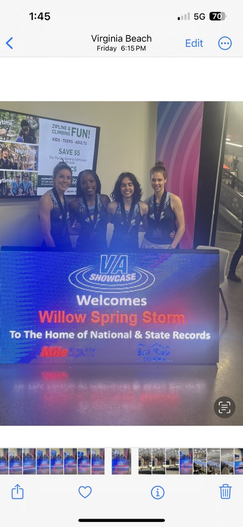 EddieWilliamsJ9's tweet photo. Congratulations to our Willow Spring girls they placed 3rd overall in the Distance Medley Relay this past weekend at the VA Showcase Meet.
@WS_Storm_xctf 

#wshstrack🌪️
#indoortrackseason https://t.co/0uJ0V97CD1