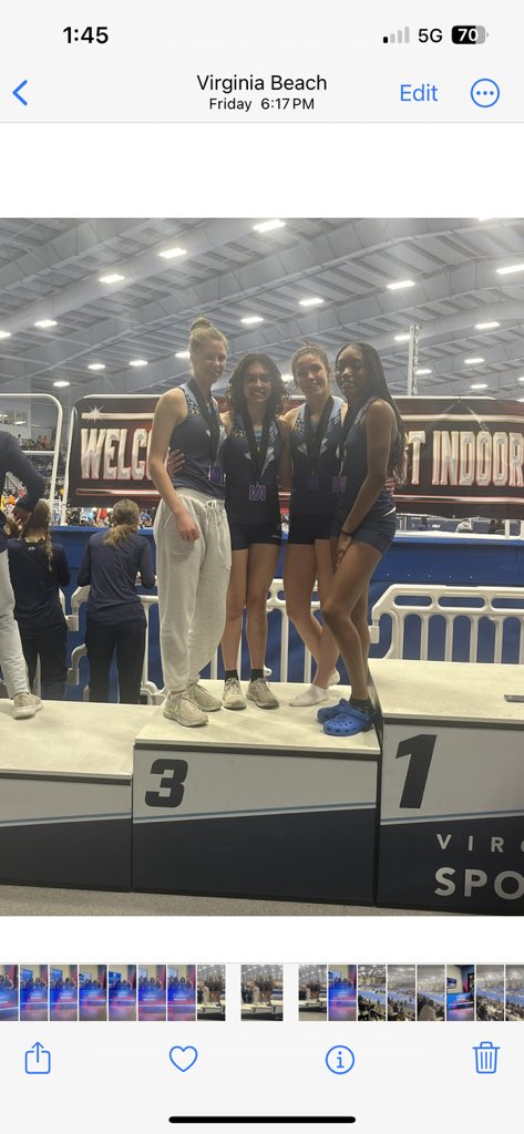 EddieWilliamsJ9's tweet photo. Congratulations to our Willow Spring girls they placed 3rd overall in the Distance Medley Relay this past weekend at the VA Showcase Meet.
@WS_Storm_xctf 

#wshstrack🌪️
#indoortrackseason https://t.co/0uJ0V97CD1