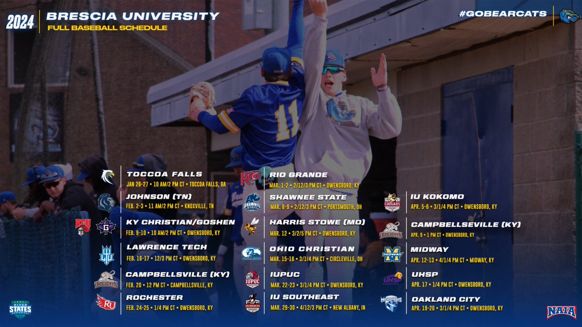 BresciaBearcats's tweet photo. ⚾️ | Baseball season is just around the corner! Your Cats start up this month! 🤠
.
.
#WelcomeToTheDen #gocats 
🔗 https://t.co/5QvviiS31U https://t.co/jPMXjyF9UK