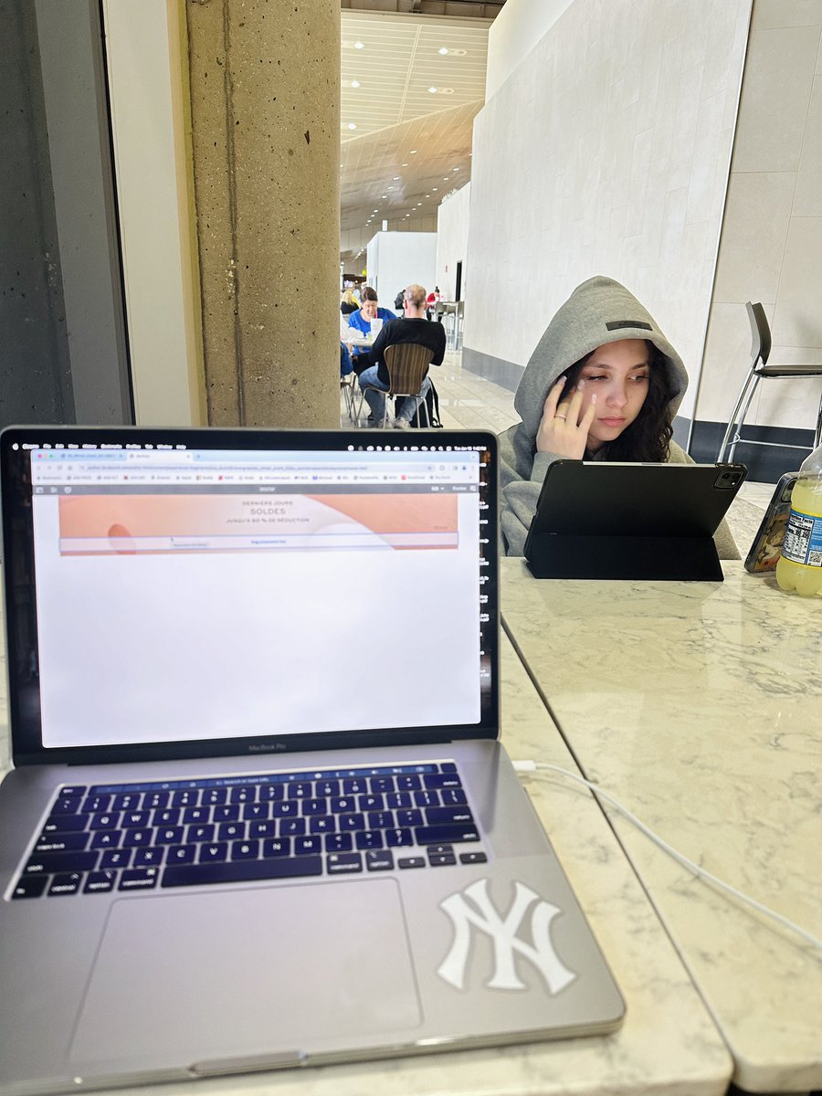 LiLWiL612's tweet photo. its not always fun & games, gotta work hard to play hardβ¦.flt delayed 1.5hr π« Terminal work life π My little road dog catchin up on her missed assignments from today too! #GirlDad #SportsTrips #AlwaysReppin @Yankees #Tampa #JFKBound #SunToSnow https://t.co/csaaVyRIIX