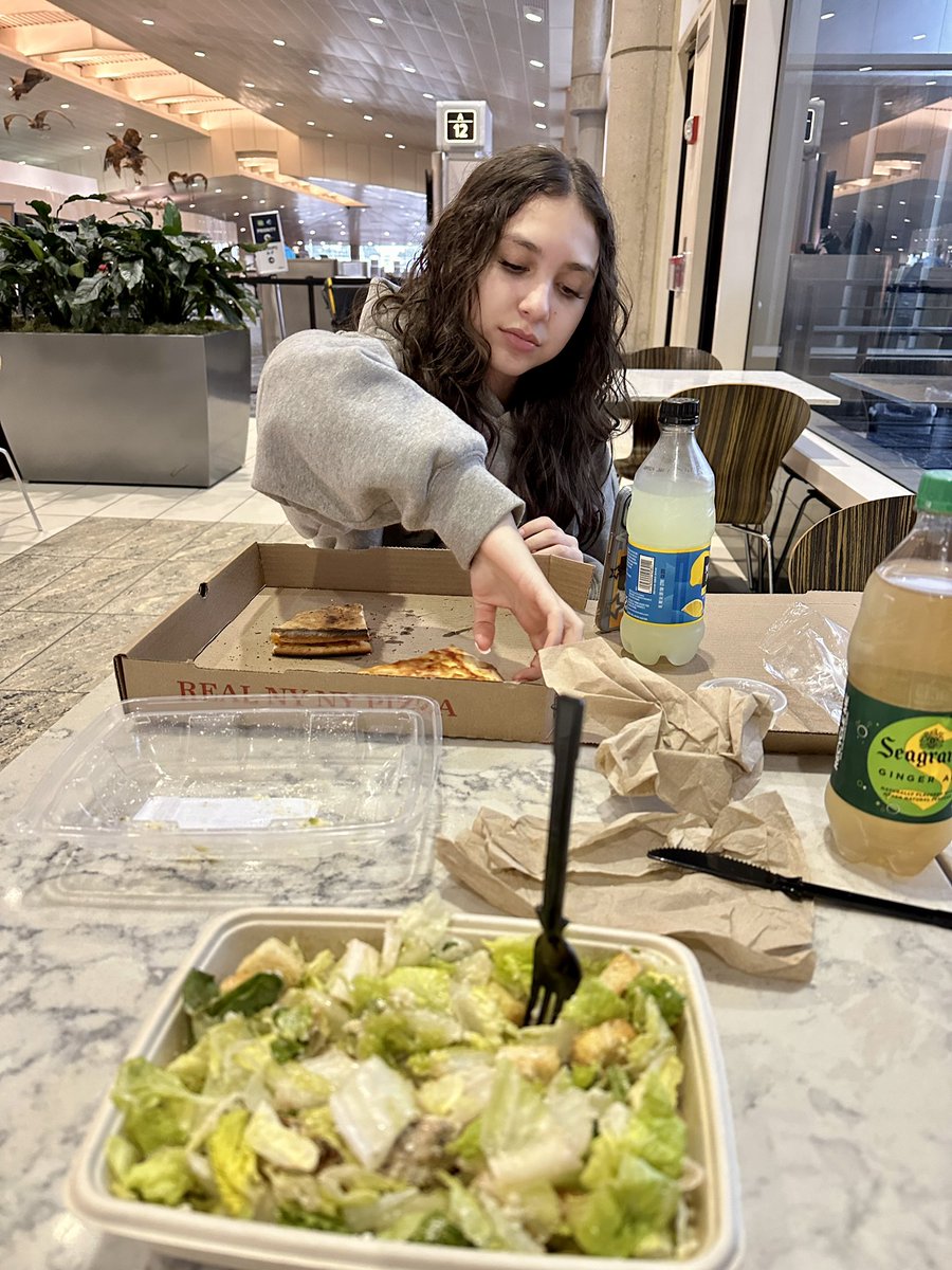 LiLWiL612's tweet photo. its not always fun & games, gotta work hard to play hardβ¦.flt delayed 1.5hr π« Terminal work life π My little road dog catchin up on her missed assignments from today too! #GirlDad #SportsTrips #AlwaysReppin @Yankees #Tampa #JFKBound #SunToSnow https://t.co/csaaVyRIIX