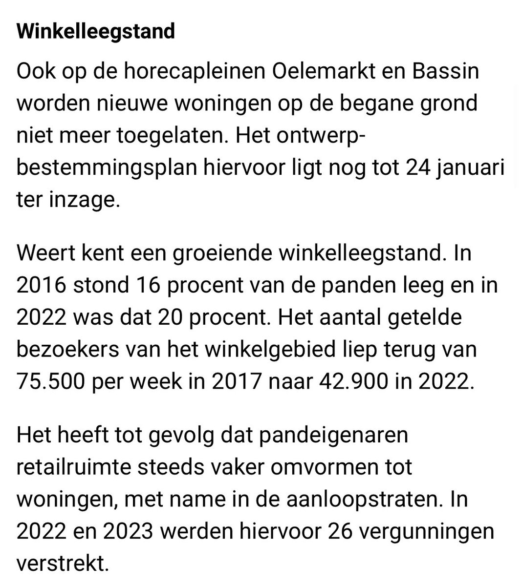 En kom je met een goed plan bij de gemeente om weer meer  leven in binnenstad te krijgen wordt het niet toestaan… #Weert #leegstand