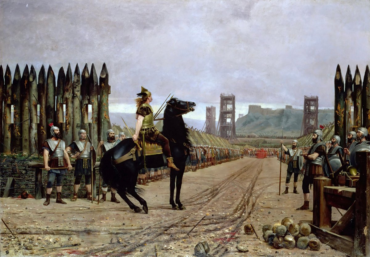Vercingetorix surrendering to Caesar - Henri-Paul Motte, 1892