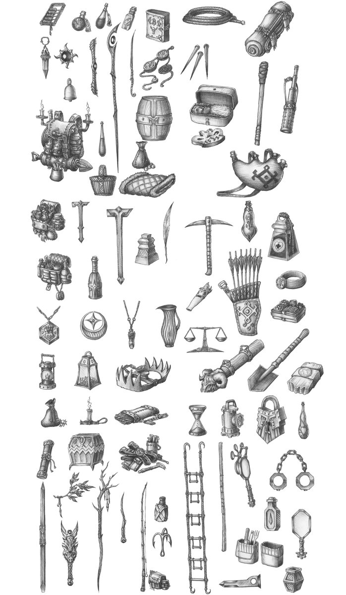 🎄New Year - New Sale🎄
⌛️2 week left⌛️
🤑30%🤑 discount on my latest releases and equipment packs.
⬇️Links⬇️

#fantasyart #traditionalart #Pencildrawing #RPG #ttrpg #ttrpgsolidarity #ttrpgfamily #oldschool #OldIsGold #art #DnD #pathfinder #osr #adnd