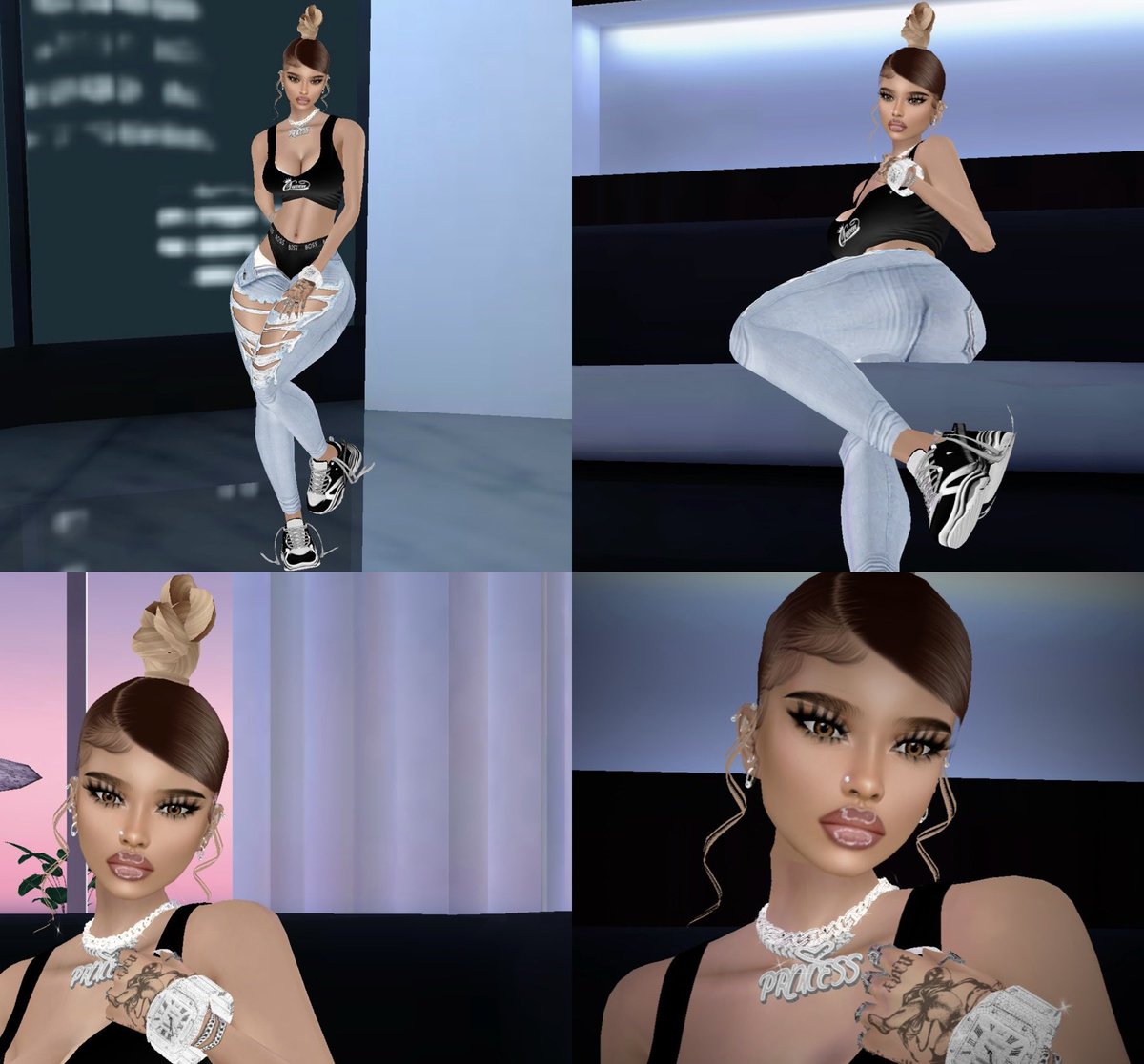 GLanni_Mae's tweet photo. Wanna be Spoiled 💋✨ #Imvu #Imvudaily #PrettyGirl #Model #Baddie #like #comment #share #Hairslayed #Jewlery #cutefit Imvu : Gemibby https://t.co/aSclwzWHWq