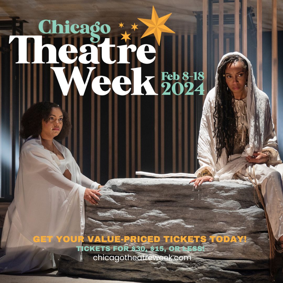 Score $30 tickets to ANTIGONE as part of Chicago Theatre Week! Use code CTW24 → bit.ly/3GsnE1c

Save on tickets, see a show, and support the arts - join us for Theatre Week! @ChicagoPlays #CTW24 #chitheatre
....
📸 Ariana Burks and Aeriel Williams by Michael Brosilow