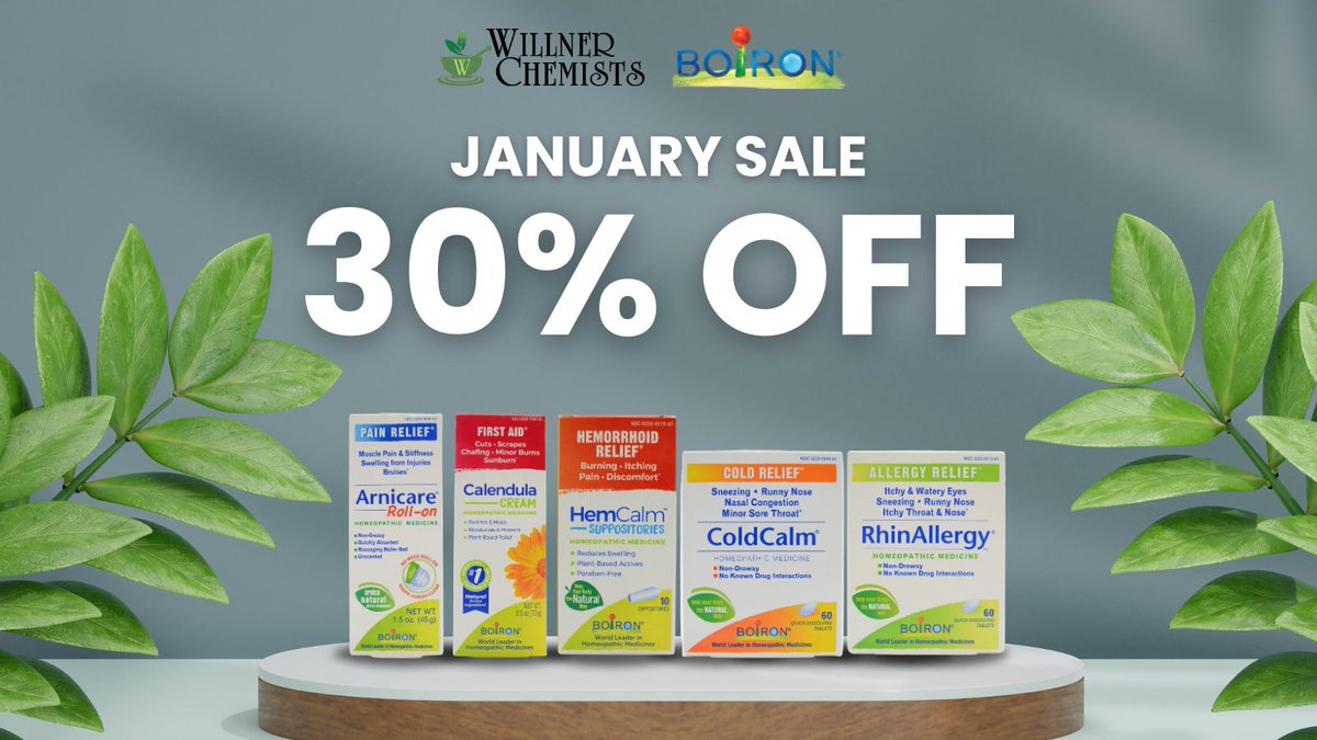 Warm Up with 30% OFF on Specialty Items! 🍃✨ From immune boosters to soothing remedies, Boiron has you covered.

🛒 Shop now and stay strong this winter!

#Boiron #WillnerChemists #HealthDestination #QualityProducts #WellnessJourney