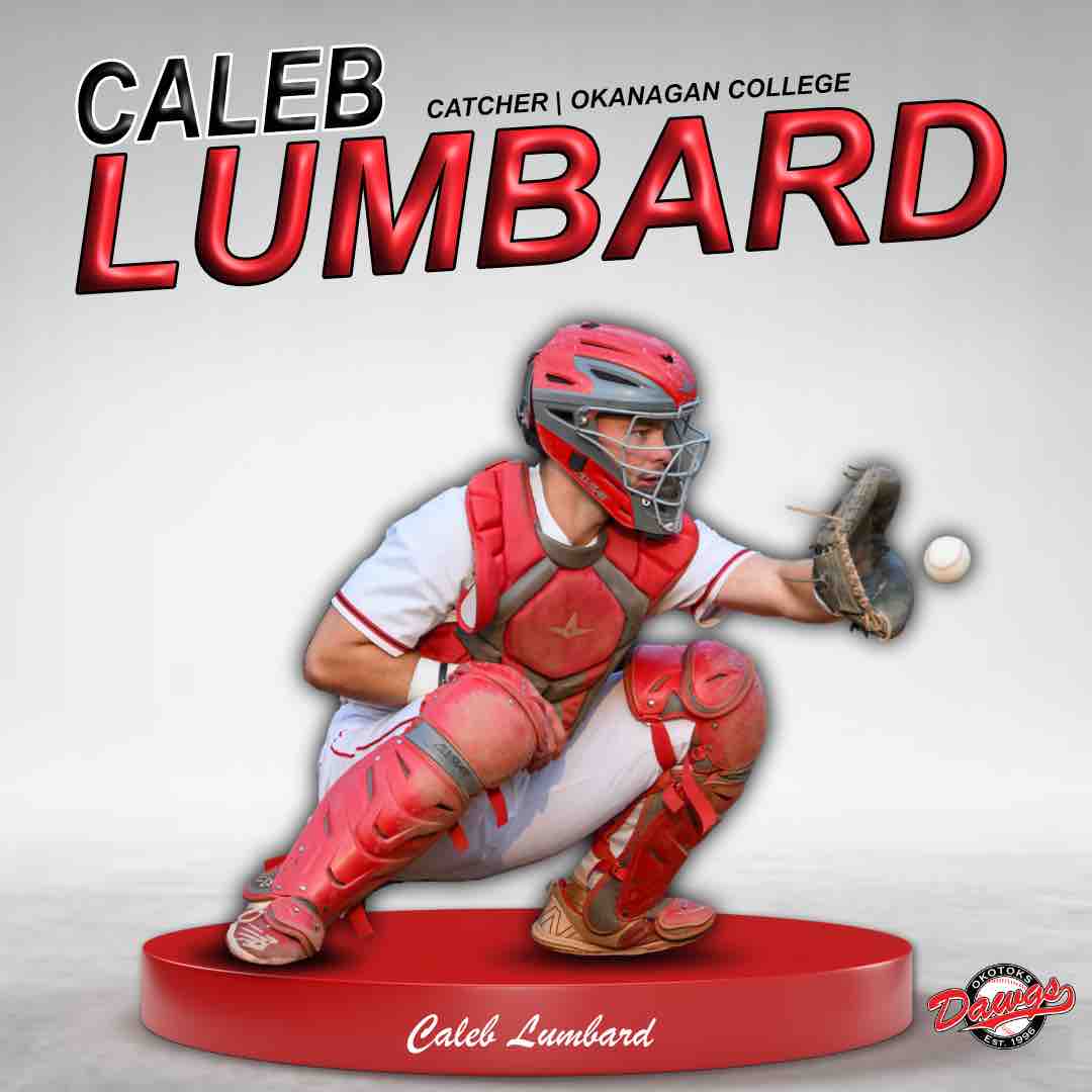 Okotoks_Dawgs's tweet photo. The Okotoks Dawgs are thrilled to announce that our 2023 True Grit Award winner, Caleb Lumbard, will be returning for 2024!

Lumbard hit .252 with 1 HR &amp; 15 RBI with a .997 fielding % in 216 inning behind the plate.

#dawgs #welcomeback #WCBL #questfor8 #collegesummerbaseball https://t.co/OVEjyqNpCY