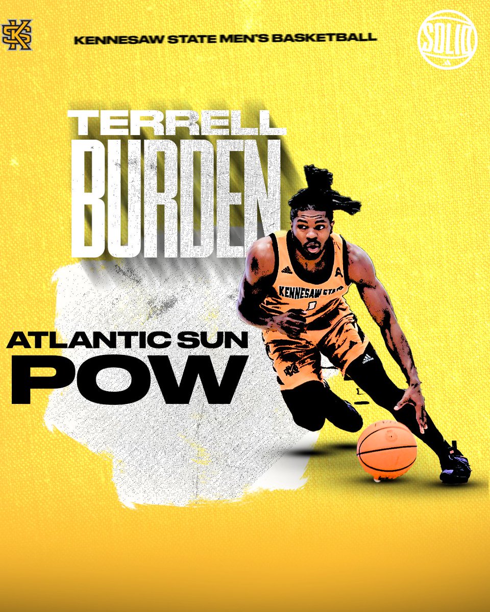 KSUOWLSMBB's tweet photo. That’s ✌️Atlantic Sun Player of the Week honors for Terrell Burden 👊

🔗 -  https://t.co/Ywt5olMtDN

#SOLID | #HootyHoo 🦉🏀 https://t.co/BVjl5j9eKp