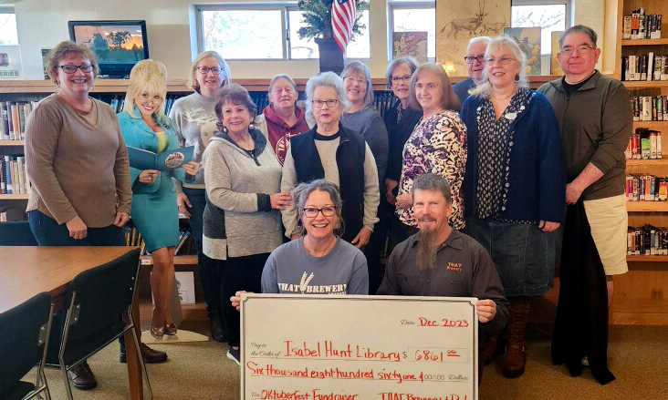 THAT Brewery &amp; Pub and The Isabel Hunt Library in Pine are so grateful to our friends here in Rim Country! During our Oktoberfest fundraiser, we were able to raise more than $6,800 to help support this great community resource! Thank you all!
