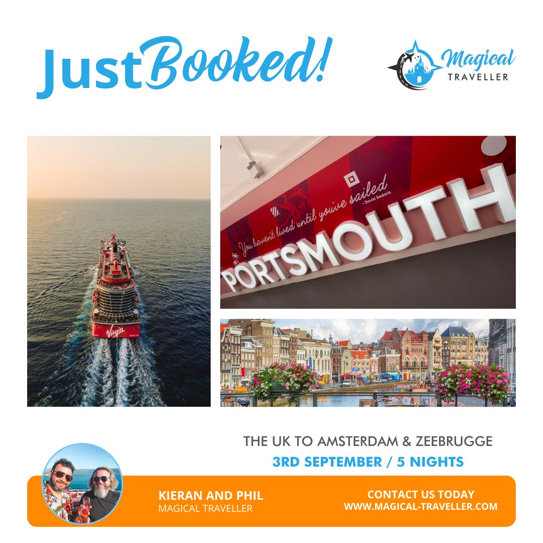 KieranTrvlr's tweet photo. Thrilled to help HS with her 5-night Virgin Voyages adventure this September!
🚢✨ She's set for a wonderful time in Amsterdam, a day in Zeebrugge, and relaxing at sea.
Plus, extra Sailor Loot for booking with us!
Grateful for her glowing Google review 🌟
#cruise #vvfirstmate https://t.co/M88zTk2gRW
