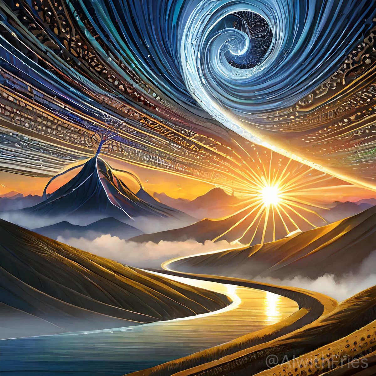 The Symphony of Nature and Technology

Embrace a world where nature and technology converge in a symphony of colors. 

#DigitalArt #NatureMeetsTech #SunriseSymphony #aiartwork #aiartcommunity #ai #artwork #generativeart #art