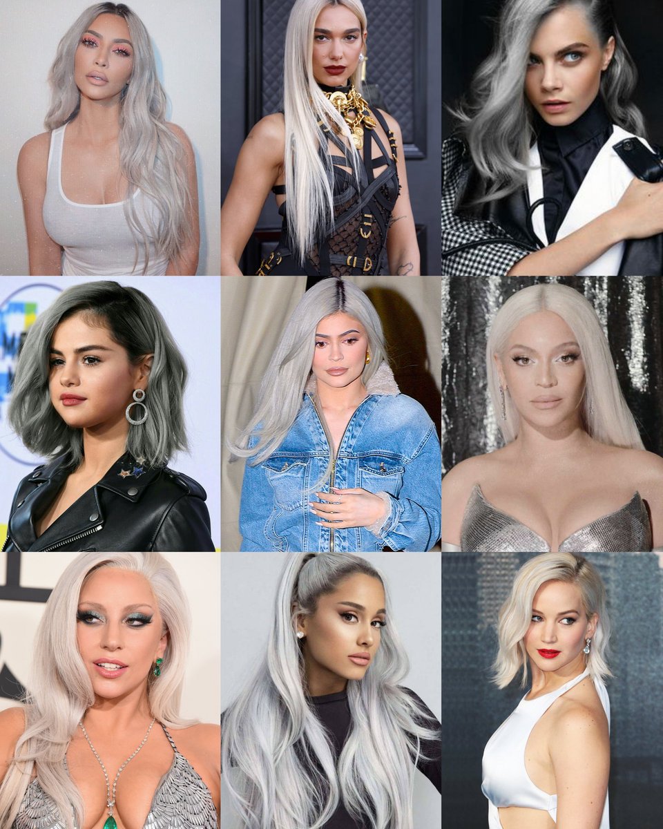 Some white celebrities with silver hair🩶