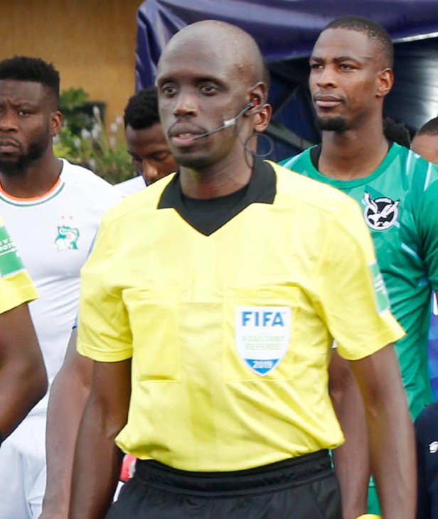 Tunisia VS Namibia match was handled by Kenyan referees Gilbert Cheruioyot and Stephen Yiembe who acted the assistant referees. Frame: Gilbert Cheruioyot #AFCON2023 #FootballKE