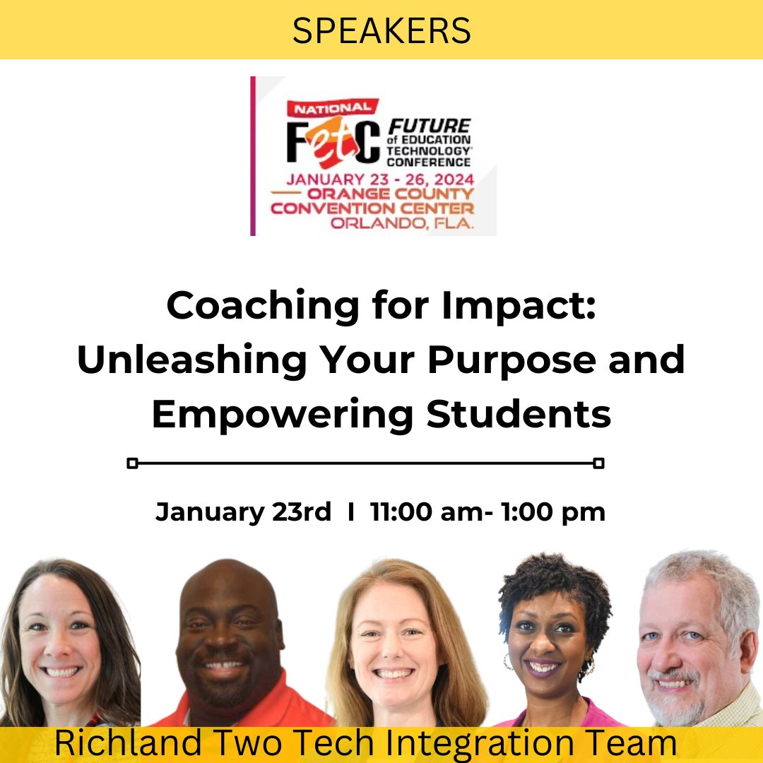 mrstechking's tweet photo. Next week, our team will be in Orlando presenting at #FETC! I'm looking forward to learning and growing with my fellow #EdTech friends. #purposedrivefutureready https://t.co/ZDe7fL1Dnc