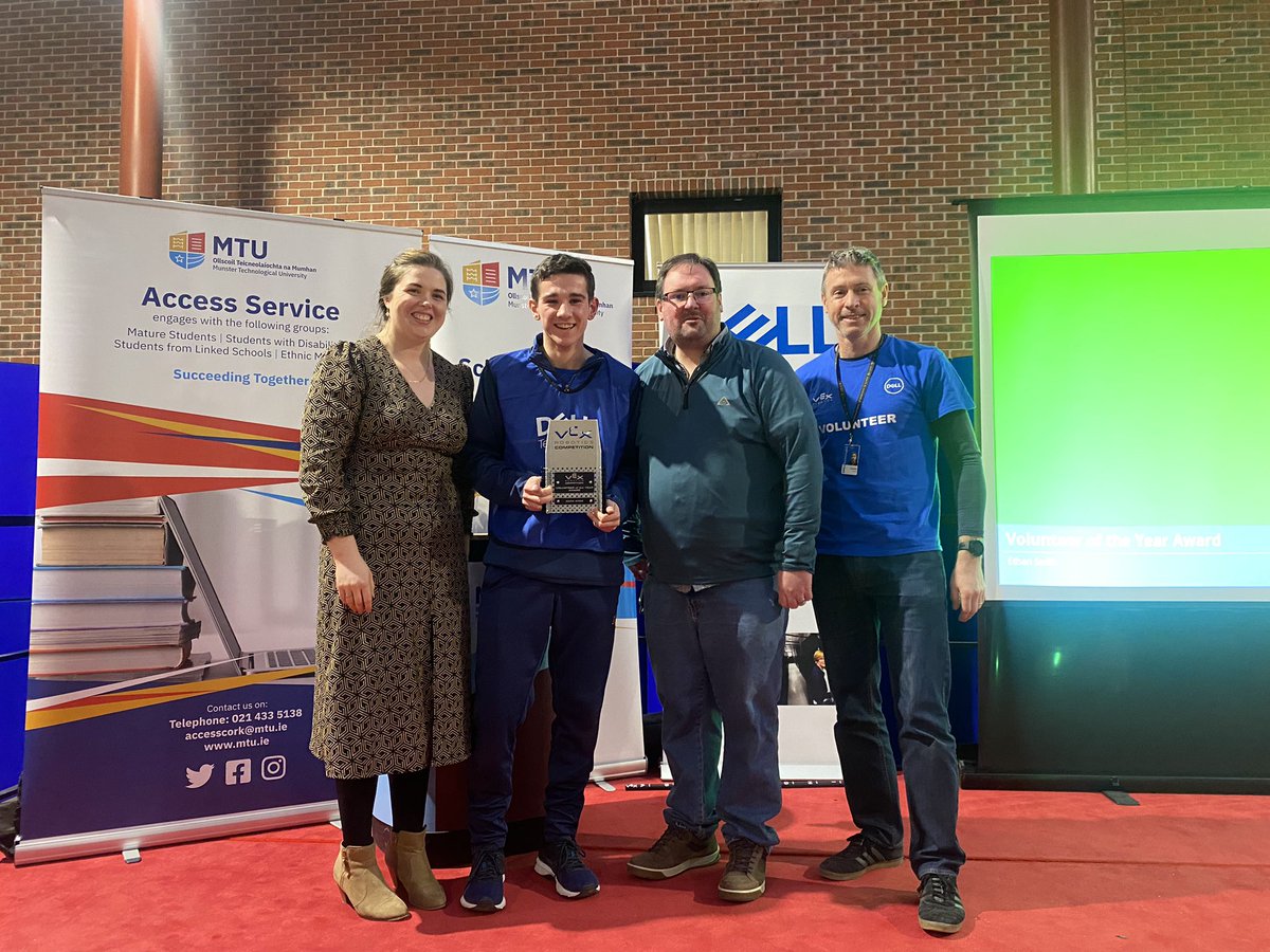 KinsaleComSch's tweet photo. Congratulations to @KinsaleTY on their outstanding performance @VEXRoboticsIE Regionals today taking home Tournament Champion, Excellence Award, Skills Award &amp; Design Award. 🥇 Ethan Smyth deservedly presented with Volunteer Award. Well done Ms Hay, Mr Farren &amp; Mr Leahy 🥳👏 https://t.co/eulZzw3Avq