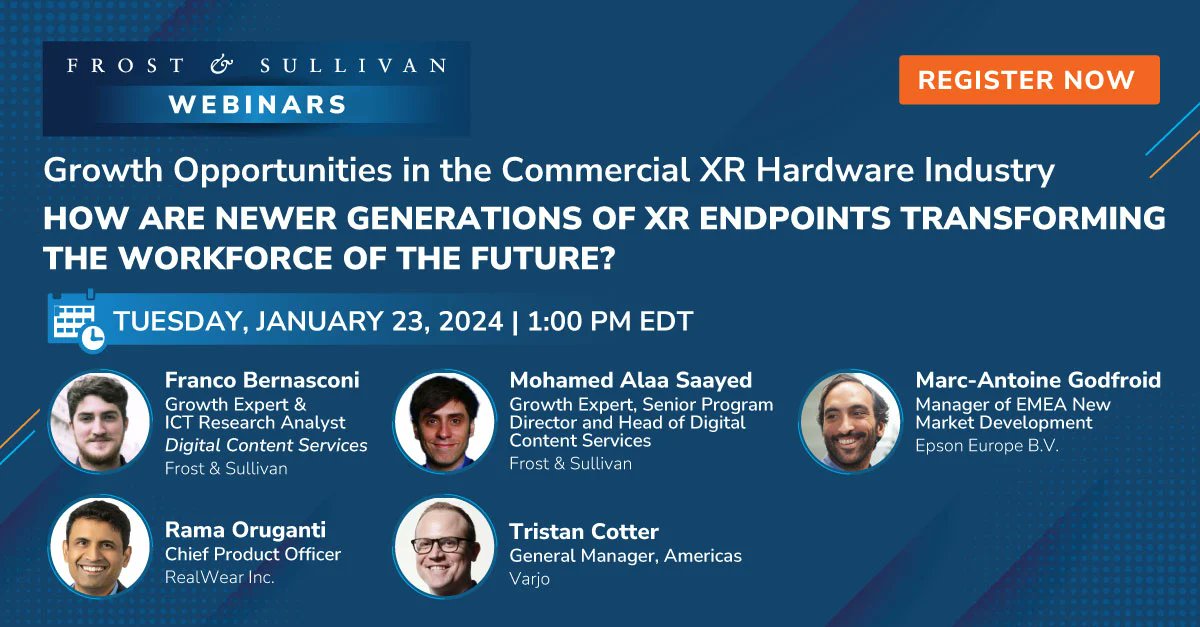 Join us!  RealWear's Chief Product Officer will be participating in the XR Think Tank  with Frost and Sullivan.
bit.ly/4aVNbzs