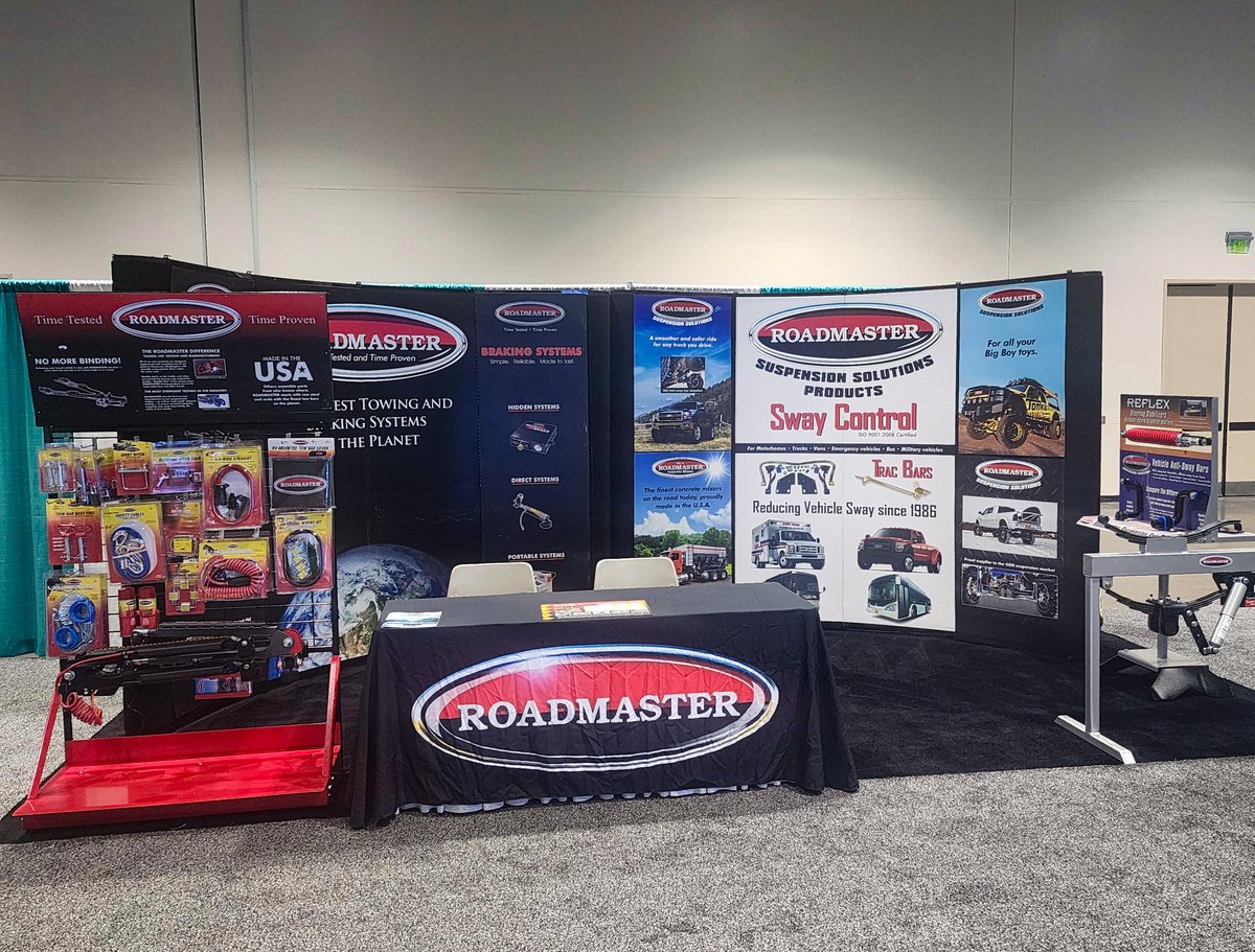 Roadmaster_Inc's tweet photo. We're at the NTP-STAG Expo in Kissimmee through today. Our sales people are currently in stealth mode so you won't find them in these pics but that's because they're helping dealers learn more about our products! Stop in and see us if you are here. https://t.co/8UAkkzLcsg