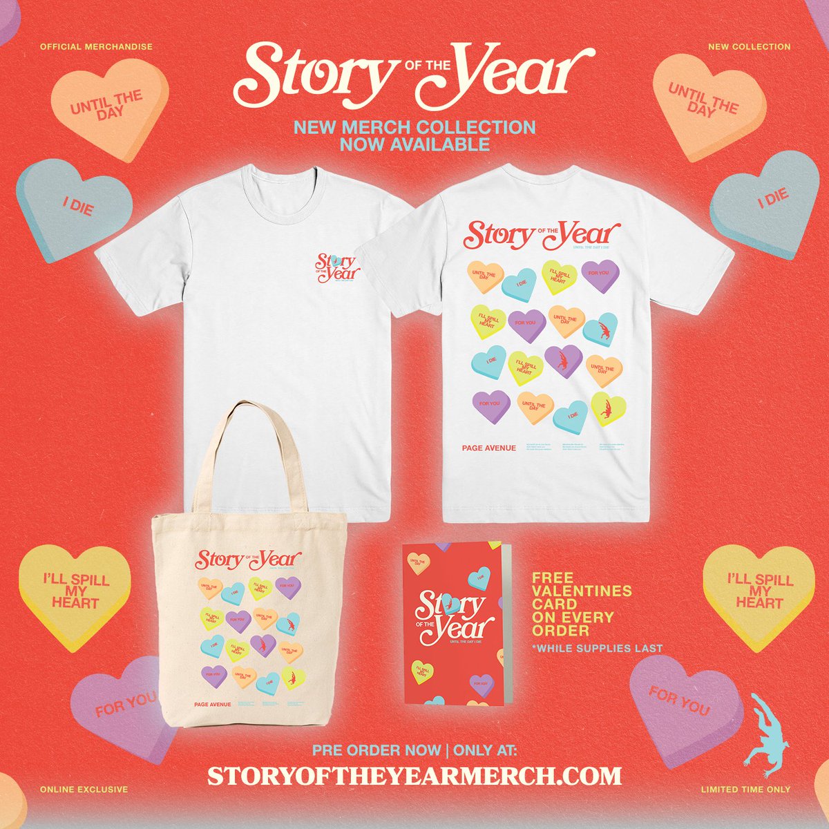 SALE ENDS SOON! Pre-Orders for our Valentine's Day Collection end tomorrow! Order now at: storyoftheyearmerch.com.