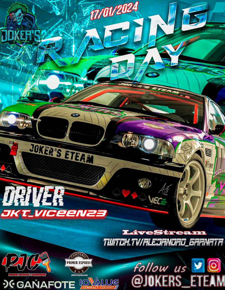 #GT7  #Raceday  

(🇯🇵)  La cuidad de #tokyo nos espera para la ronda 2⃣ de @EnduranceFest ‼️

(🖌️) <a href="/AJSF_design/">AJSF_design</a> 

(👤)  <a href="/VicenteteM/">Vicent Martinez #Viceen</a> listo para dar espectaculo con el <a href="/BMWEspana/">BMW España</a> #M3 😈
 
(📺) Sigue la carrera de nuestro piloto en twitch.tv/alejandro_garn… 

💪Let´s go Jokers  💚💜