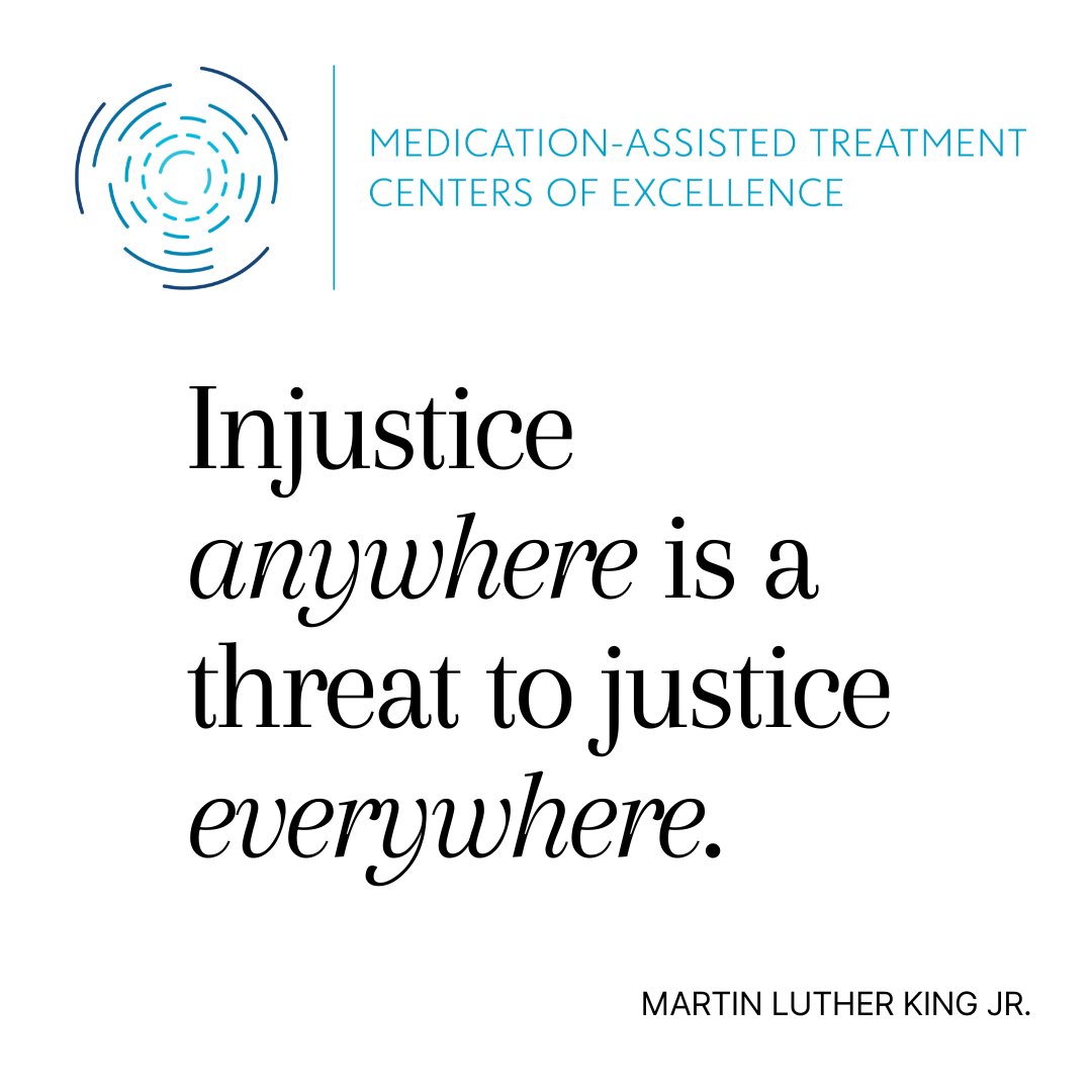 Rutgers_ADM's tweet photo. In the pursuit of harm reduction, we advocate for equitable access to medication-assisted treatment. Together, let's break the chains of stigma and provide support for every individual's unique path to recovery.

#MLKDay #HarmReduction #OUDRecovery
#MedicationAssistedTreatment https://t.co/Q1z4ts3ir3