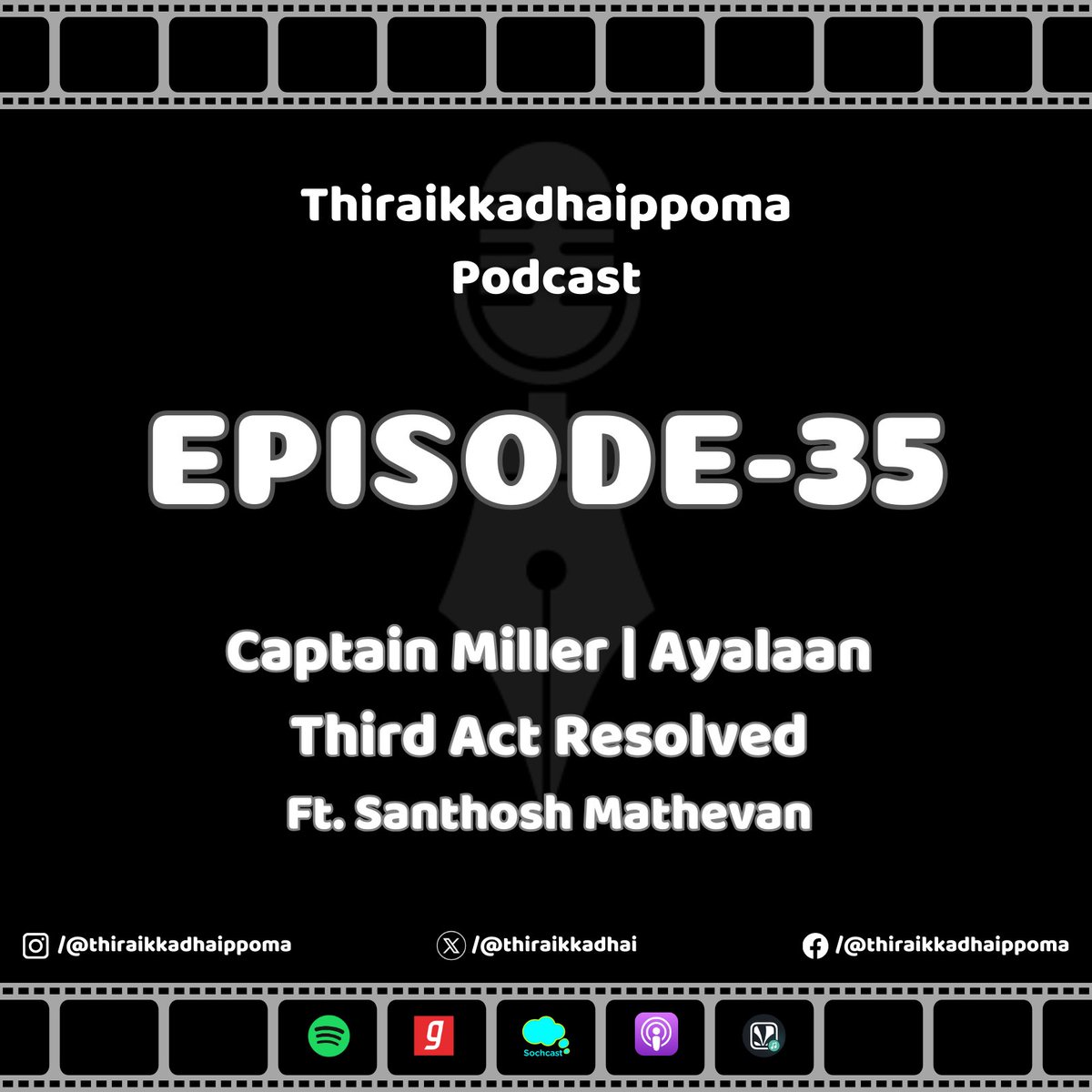 thiraikkadhai's tweet photo. In this episode hosted by Akshy Kumar, the first major release weekend of Tamil cinema in 2024 has been discussed, focusing on the films Captain Miller and Ayalaan. Screenwriter @myself_santhosh explains his thoughts on the films #TKPS
Listen now https://t.co/8c5HmJkdWU https://t.co/Ad2CYsmklt