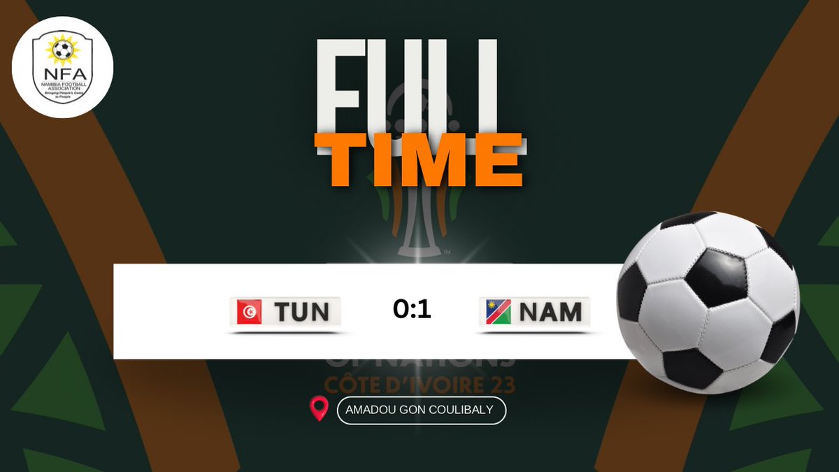 🙏🏿🇳🇦⚽️ From dream to reality! Brave Warriors write their name in AFCON history with a spectacular 1-0 triumph over Tunisia. #itsourtime#wearebravewarriors #TotalEnergiesAFCON2023