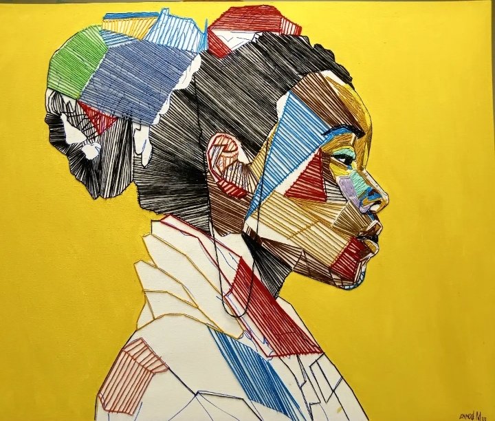 Nondlela the 2nd, wool art edition.
1.5m x 1.2m
On canvass.
POR
0784420327
ennocktheartist@gmail.com