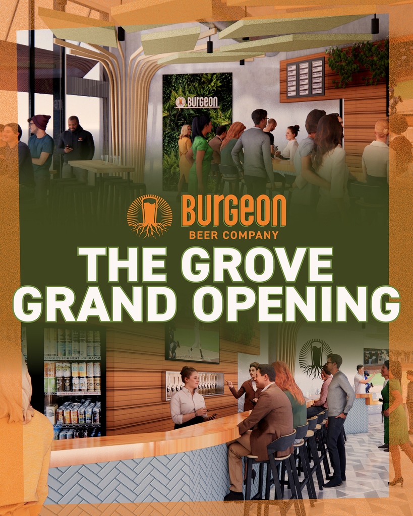 We're thrilled to announce the Grand Opening of Burgeon at the Grove! Our buildout team has been working hard, and we are stoked to finally share it with you! Target date is Saturday, February 3rd, so mark your calendars & see the @Sdbeernews article in our bio for more details!