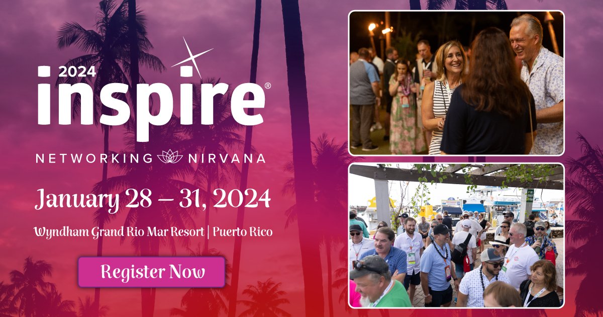 InsideRSPA's tweet photo. #RSPAinspire proves an event can be both business and bliss. Don't miss an opportunity to network with 220+ executives from VAR, software developer, hardware vendor, and IT distributor organizations. Visit the Inspire 2024 webpage to register today: https://t.co/02Y0DiO4K4 https://t.co/RewUX4YNdx