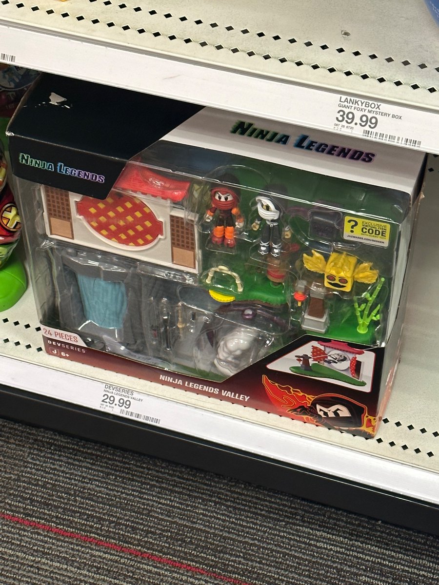 Spotted some new Brookhaven, Ninja Legends, Hide & Seek Extreme, and Adopt Me toys today at Target! Looking good 👀 and all come with awesome codes! #Roblox