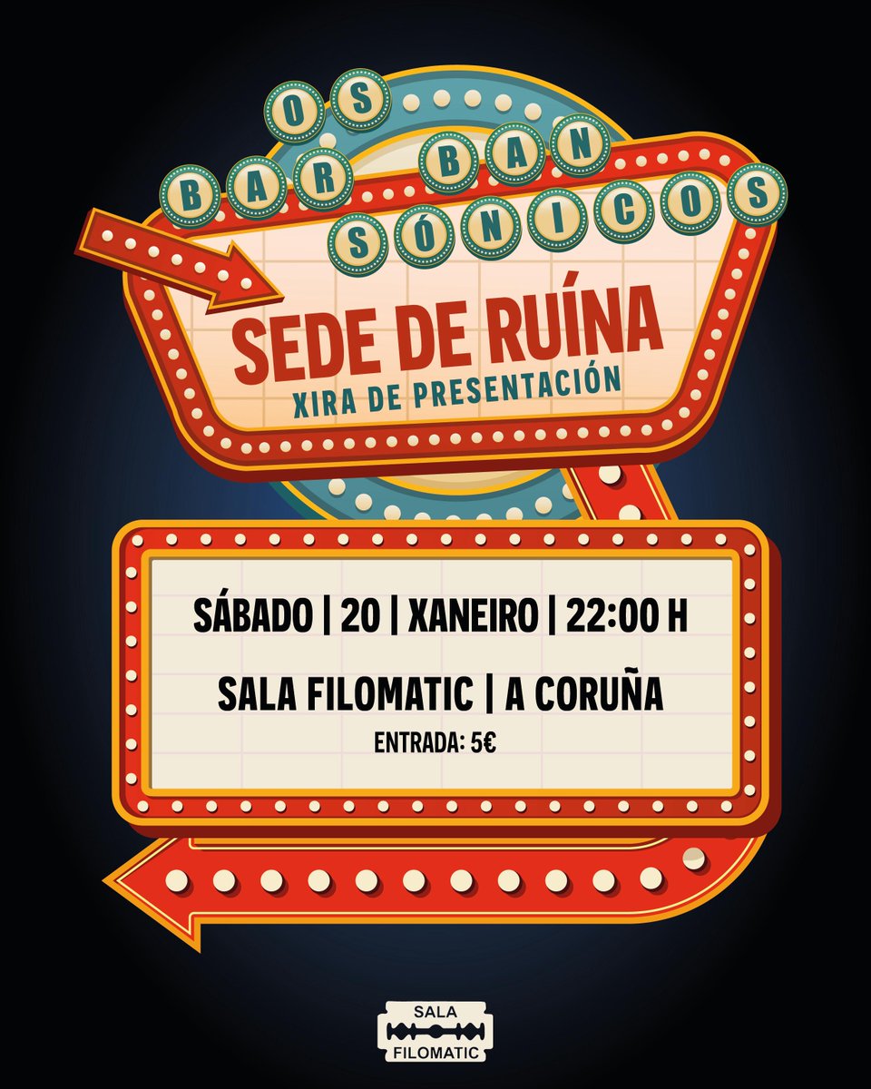 osbarbansonicos's tweet photo. Seguimos a tope coa xira de presentación do noso disco "Sede de Ruína" https://t.co/kk0cbT3bKz 🔥🔥
Bua neno, imos á Coru, á #SalaFilomatic, así que non faltedes. Prometemos leña da boa!😎😎
#XiraPresentación #SededeRuína #ACoruña #SalaFilomatic https://t.co/XLLTlJfa4k