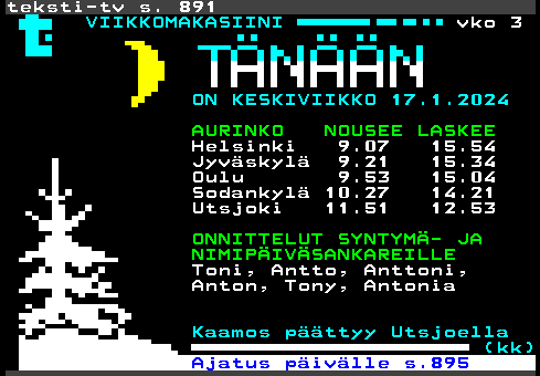 Aurinko noussut Utsjoen kirkonkylällä! (Nuorgamissa huomenna) #kaamos #kevättäkohti #tekstitv yle.fi/aihe/tekstitv?…