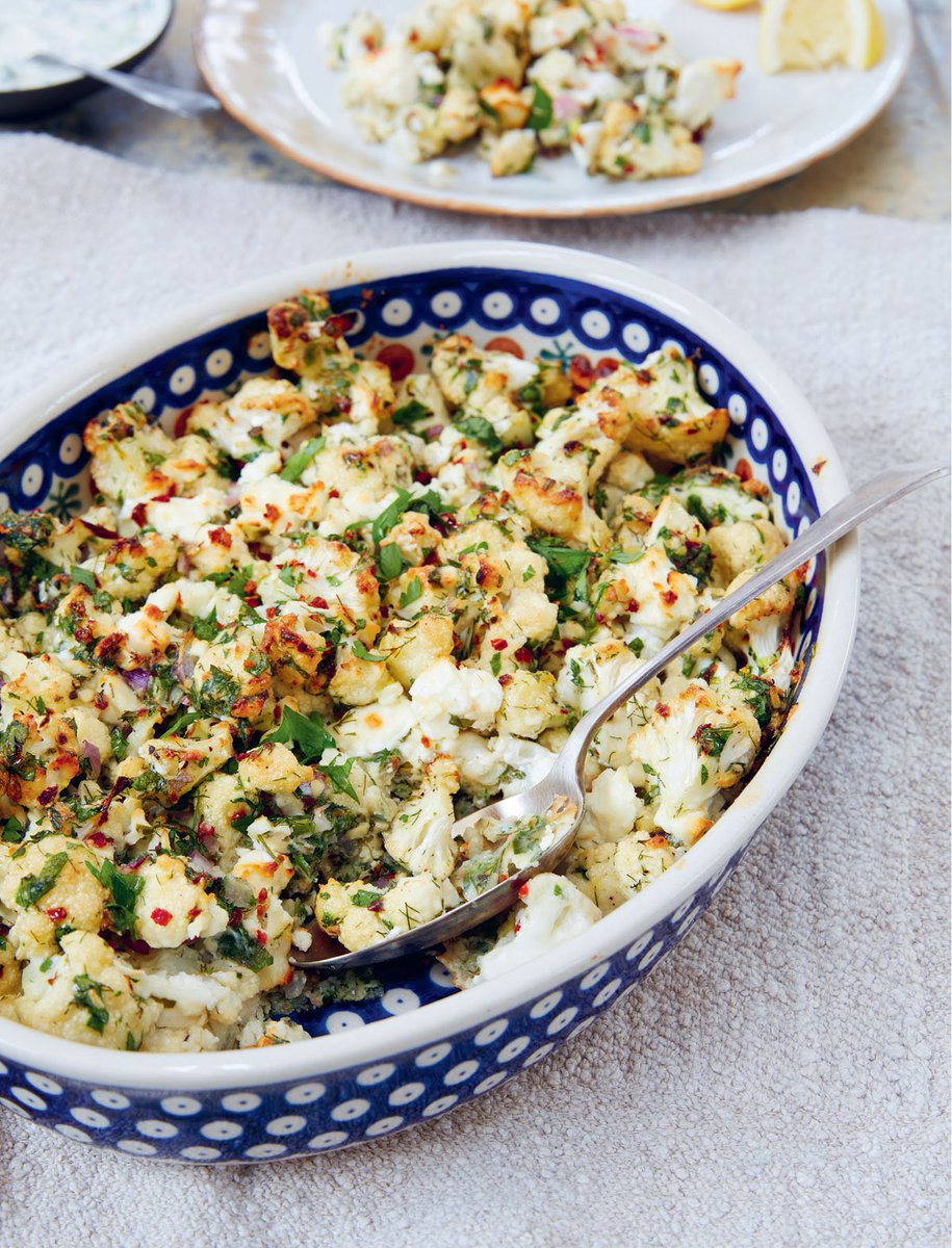 This week’s Guest Recipe from the #CookbookCorner archive is <a href="/ozlemsturkishta/">Ozlem Warren</a>'s Baked Cauliflower with Red Onions, Feta and Dill, from The Kew Gardens Cookbook edited by <a href="/jennylinford/">Jenny Linford</a>: 
nigella.com/recipes/guests…