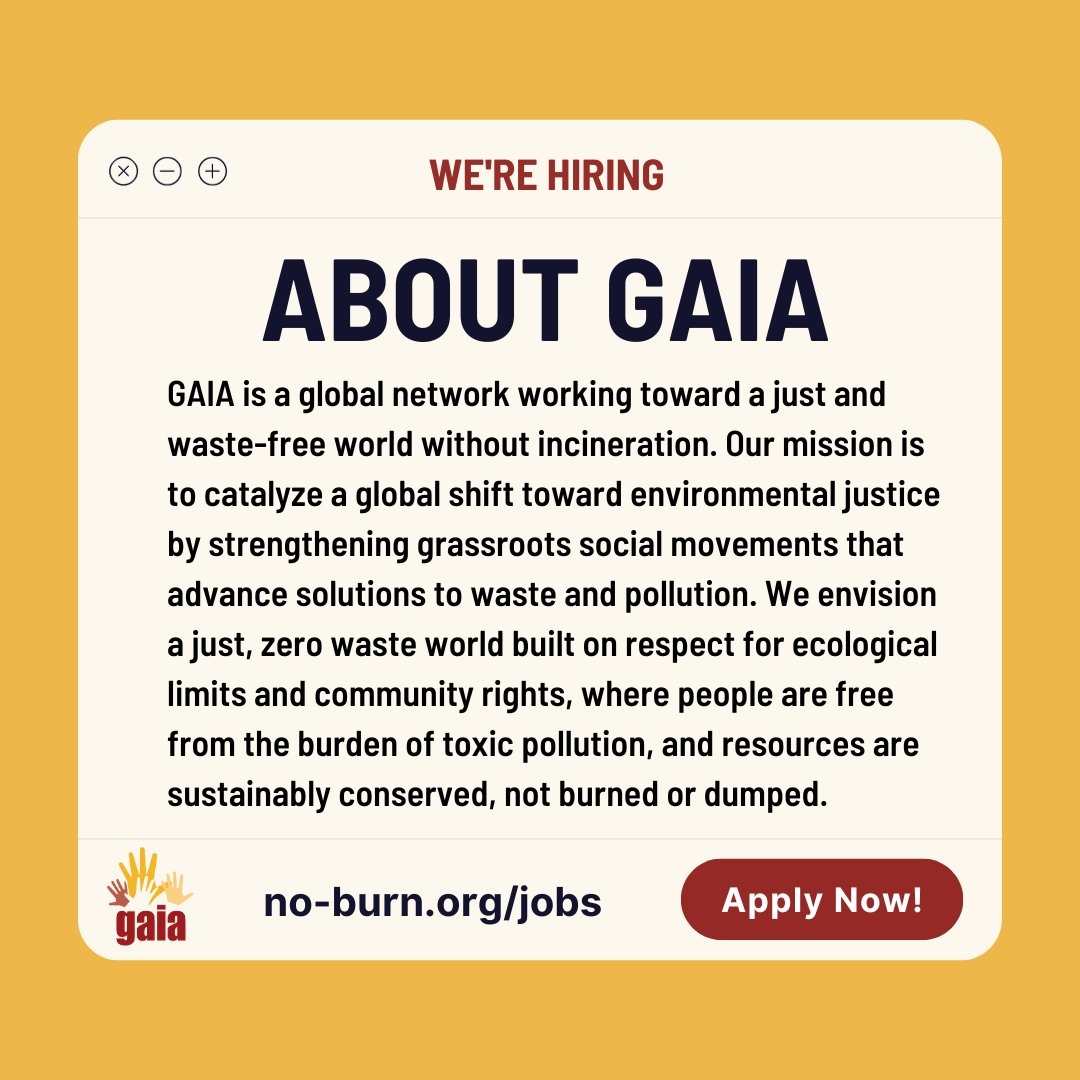 GAIA -Global Alliance for Incinerator Alternatives tweet media