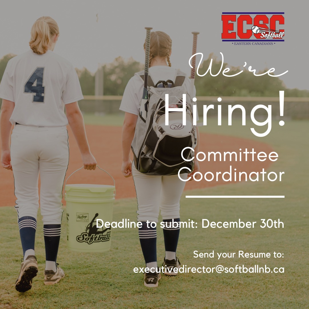 ECSCsoftball's tweet image. We’re Hiring!
The ECSC committee is seeking to hire a part-time dynamic and experienced individual to serve as the Committee Coordinator. 

Click on the link below for the full job description and details.
drive.google.com/file/d/1L7s7H7…

Deadline to apply: January 31st, 2024