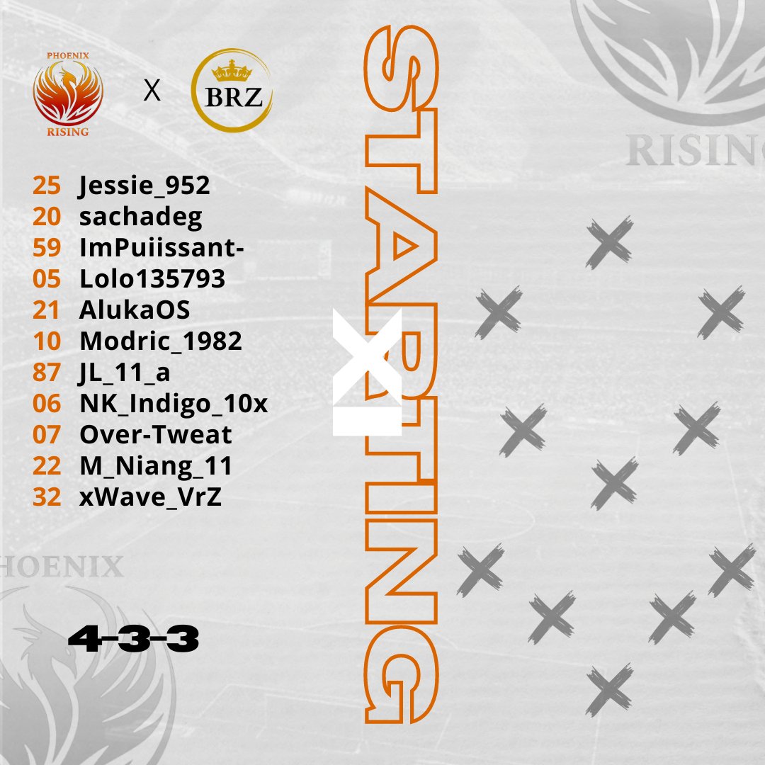 ✨STARTING XI✨

Des guerriers ce soir, des points a rattrape 😈

VAMOOOSS 🔥

#PHOENIXRISING